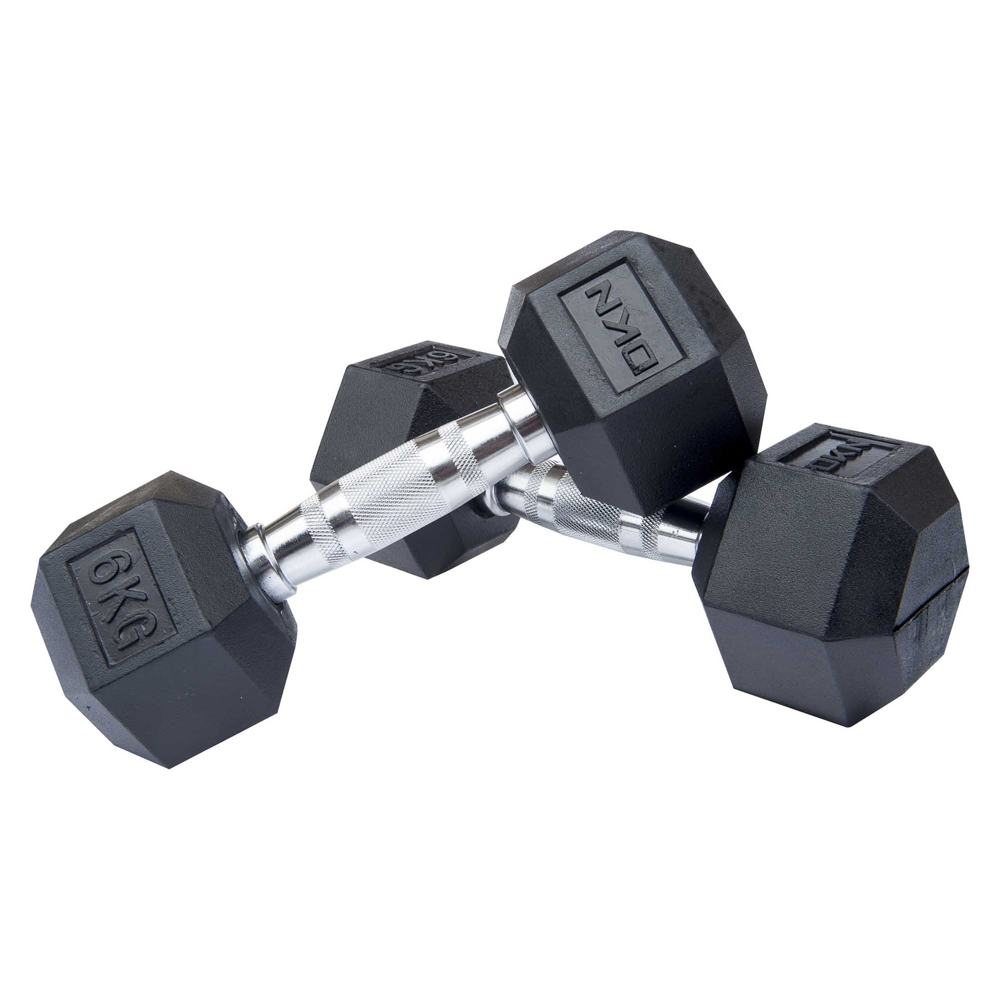 DKN Rubber Hex Dumbbells - Image 5