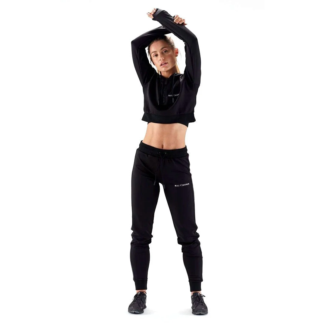 Half Human Ladies Cropped Poly Tracksuit Hoodie - Image 5