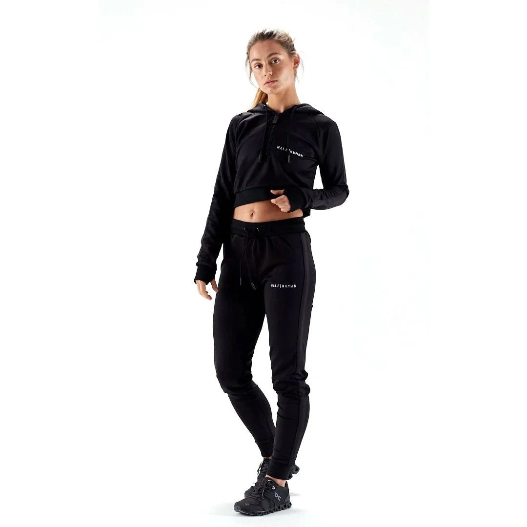 Half Human Ladies Cropped Poly Tracksuit Hoodie - Image 7