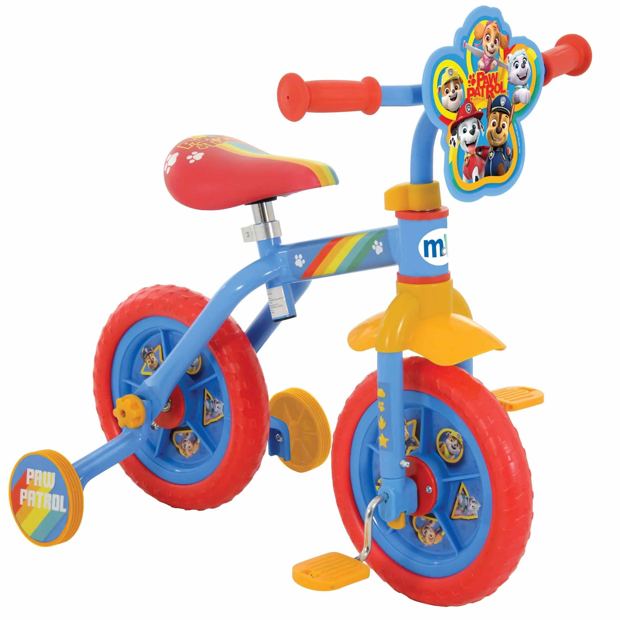 Paw Patrol 2-in-1 10" Wheel Size Training Bike - Image 10
