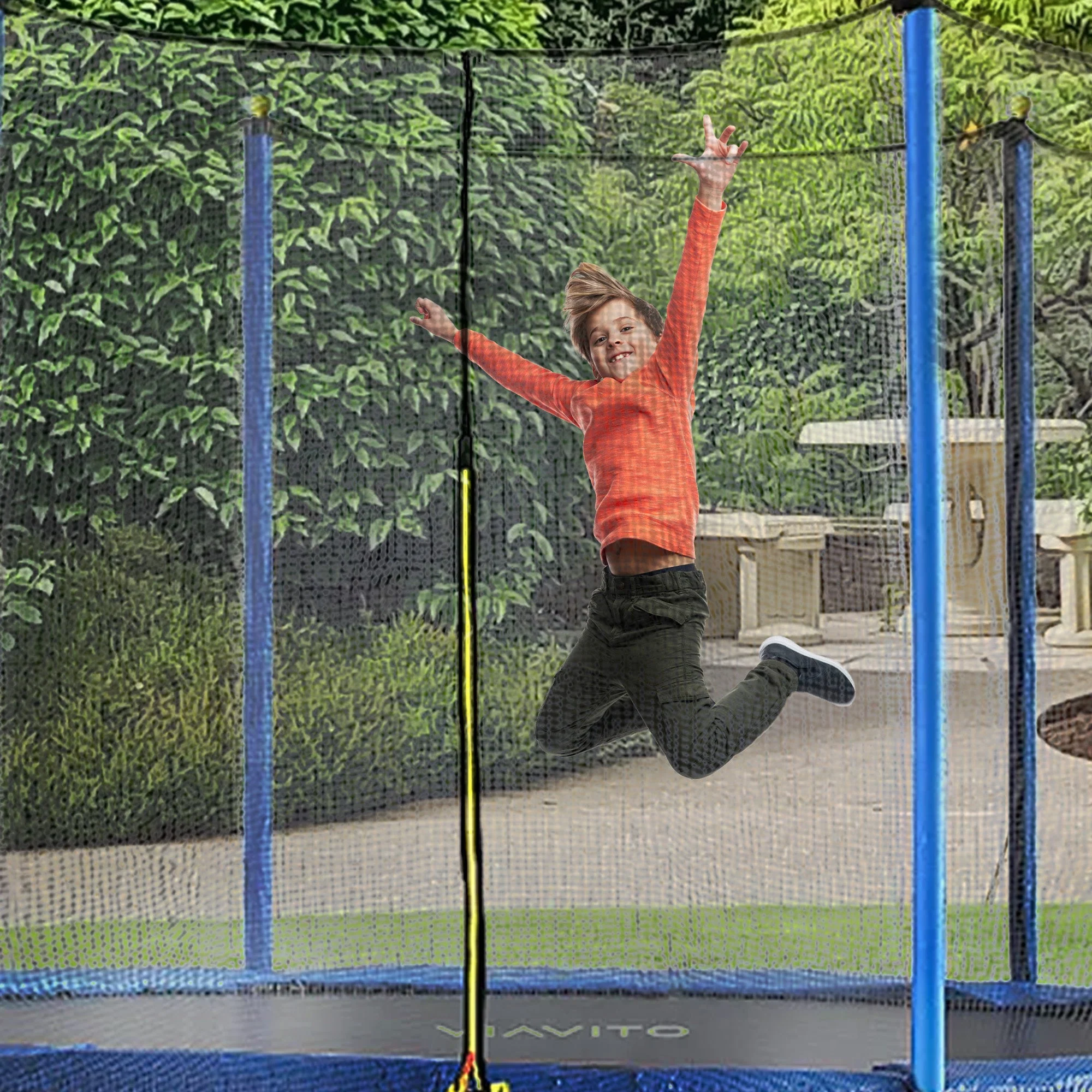 Viavito 8ft Outdoor Trampoline with Enclosure - Image 9