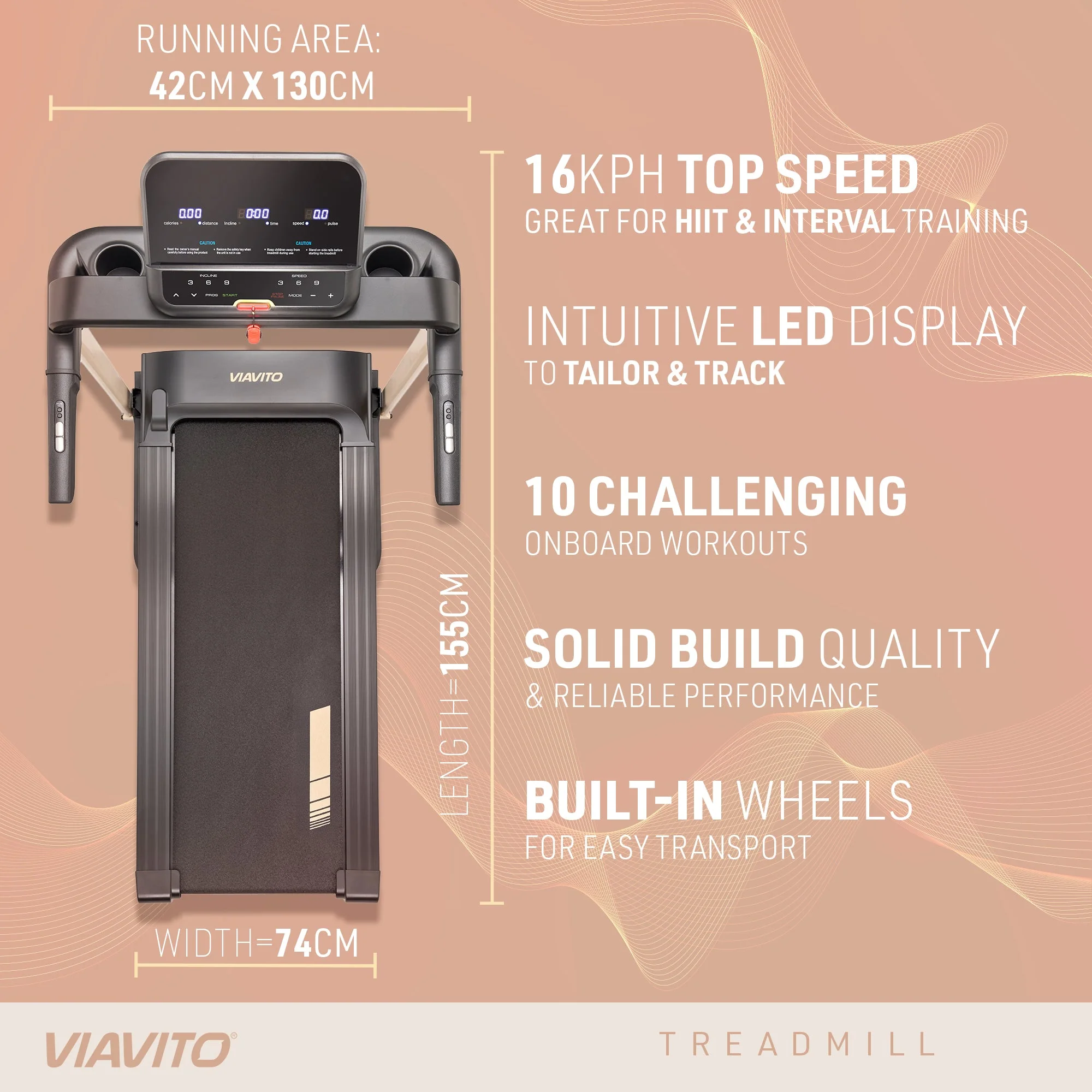 Viavito ST1 Folding Treadmill - Image 4