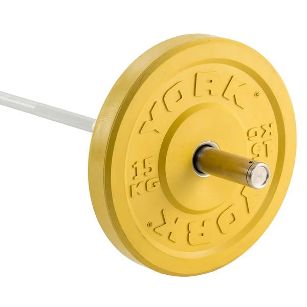 York Solid Rubber Bumper Olympic Coloured Weight Plates - Image 3